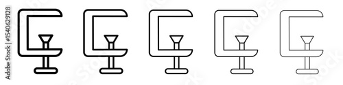 clamp icon Flat design on isolated background