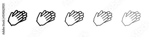 Clapping hand icon Flat design on isolated background