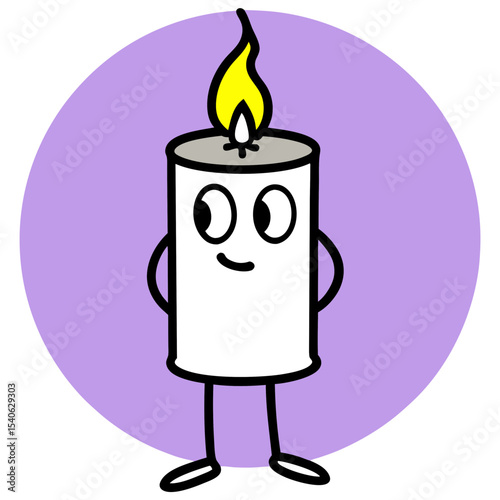 vector illustration of a burning candle