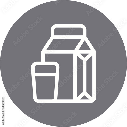 Milk single icon vector illustration