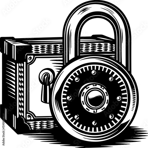 vector illustration of a lock