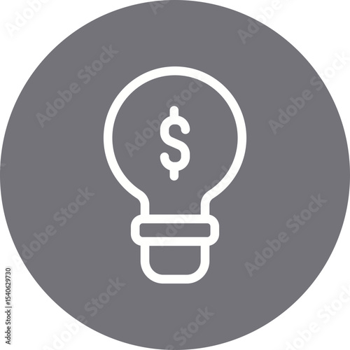 Bulb single icon vector illustration
