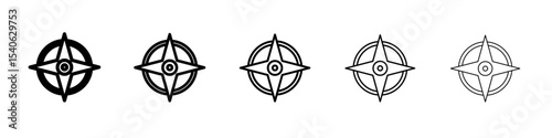 compass icon Flat design on isolated background