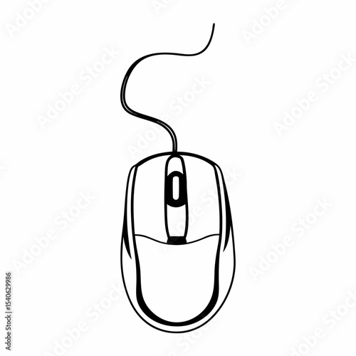 computer mouse isolated on white