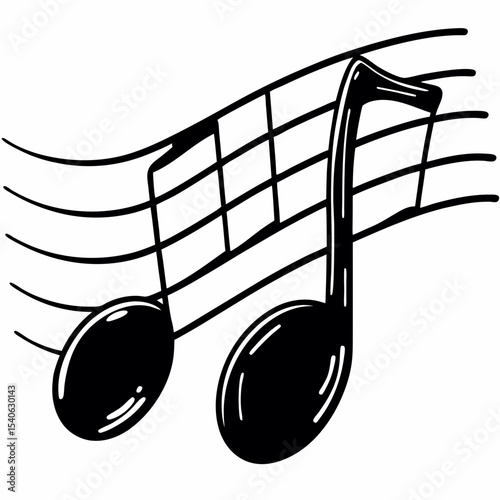 music notes on white background