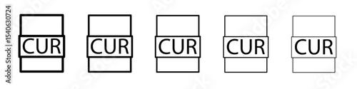 CUR File Document Icon Flat design on isolated background