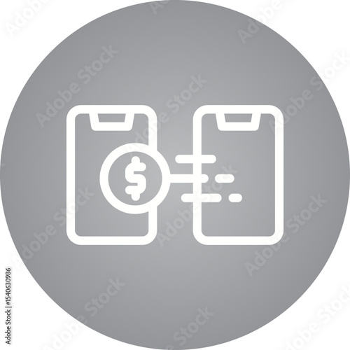 Crypto transfer single icon vector illustration