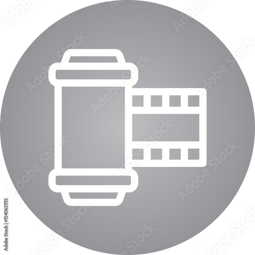 Film roll single icon vector illustration