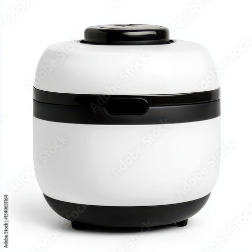 Modern Portable Food Storage Container with Black and White Design