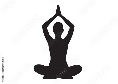 meditation and yoga logo design silhouette vector,  yoga logo icon design silhouette vector, black silhouette logo yoga, yoga pose silhouette vector logo on white background
