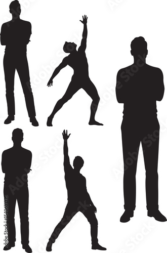 Male person silhouette vector illustration