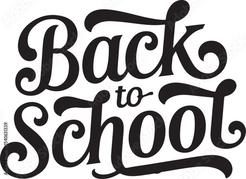 Back to school lettering design typography photo