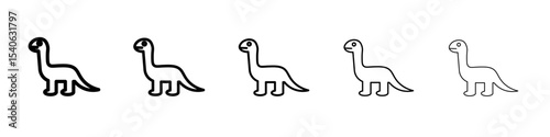 dino icon Flat design on isolated background
