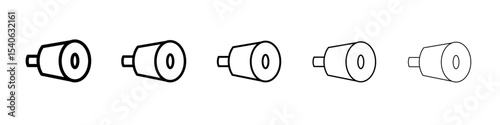 door knob icon Flat design on isolated background
