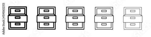 drawer icon Flat design on isolated background