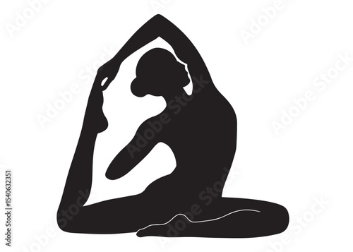 meditation and yoga logo design silhouette vector,  yoga logo icon design silhouette vector, black silhouette logo yoga, yoga pose silhouette vector logo on white background