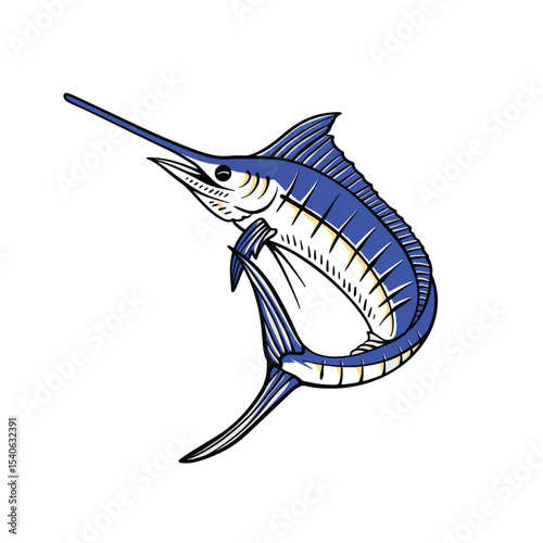 Marlin Fish vector design