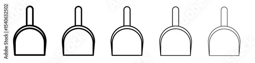 Dustpan icon Flat design on isolated background