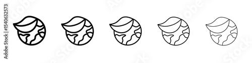 earth environment icon Flat design on isolated background