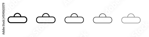 Euro hook icon Flat design on isolated background