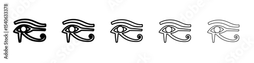 Eye of Horus Egypt Deity icon Flat design on isolated background