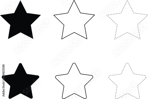 Minimalist Five-Point Star Icon—Vector EPS 1