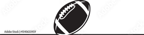 American football ball icon on white background