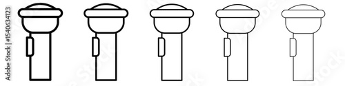 flashlight icon Flat design on isolated background