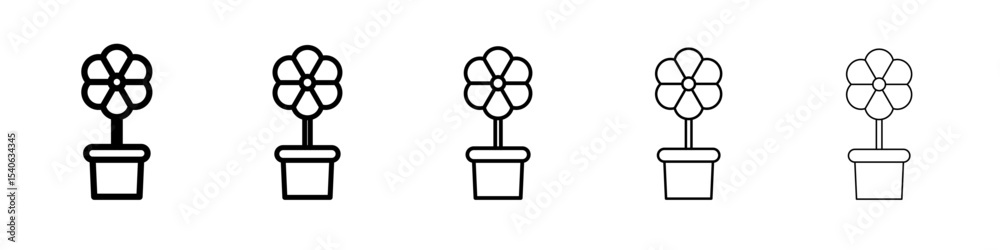 Obraz premium flower pot icon Flat design on isolated background