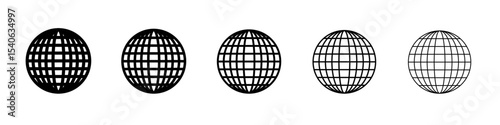 globe icon Flat design on isolated background