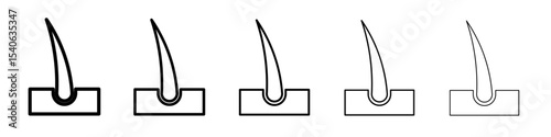 hair icon Flat design on isolated background
