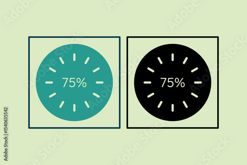 Progress icon. icon related to UI elements. suitable for web site, app, user interfaces,element, printable etc. solid icon style. simple vector design editable