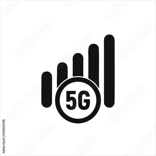 5G, 5G Network Speed icon, 5G vector, 5G icon vector, 5G logo, 5G symbol, 5G sign, 5G icon design. 5G Network icon vector illustration.