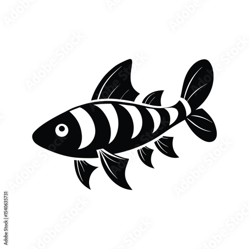 Striped Fish Illustration Aquatic Life Vector Graphic Design