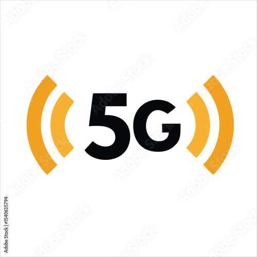 5G, 5G Network Speed icon, 5G vector, 5G icon vector, 5G logo, 5G symbol, 5G sign, 5G icon design. 5G Network icon vector illustration.
