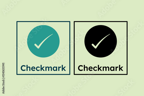 Checkmark icon. icon related to UI elements. suitable for web site, app, user interfaces,element, printable etc. solid icon style. simple vector design editable