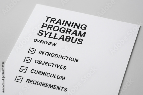 White Paper Training Program Syllabus Overview Introduction Objectives Curriculum Requirements Checklist