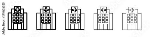 hospital icon Flat design on isolated background