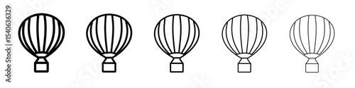 hot air balloon icon Flat design on isolated background