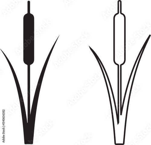 Closeup vector illustration set of electric cable, plug, and steel spoon and fork objects, isolated on white