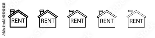House rent icon Flat design on isolated background