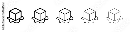 ice cube icon Flat design on isolated background