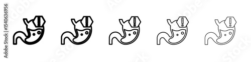 Indigestion icon Flat design on isolated background