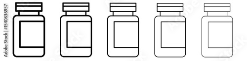 injection vial icon Flat design on isolated background