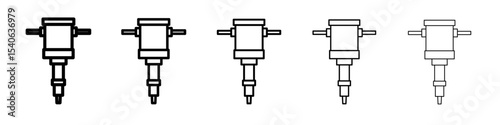 jack hammer icon Flat design on isolated background