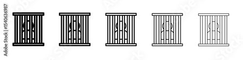 jail criminal prisioner icon Flat design on isolated background