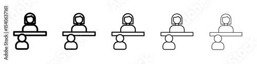 Job interview icon Flat design on isolated background