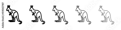 kangroo icon Flat design on isolated background