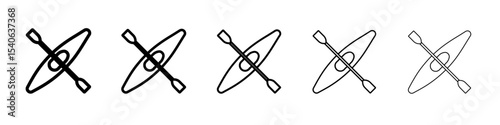kayak icon Flat design on isolated background