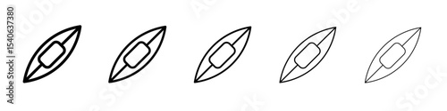 kayak icon Flat design on isolated background